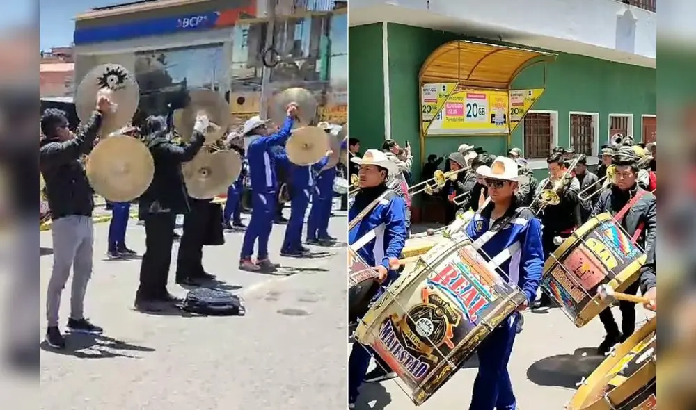 Músicos tocaron en la plaza de Juliaca. Foto: composición LR