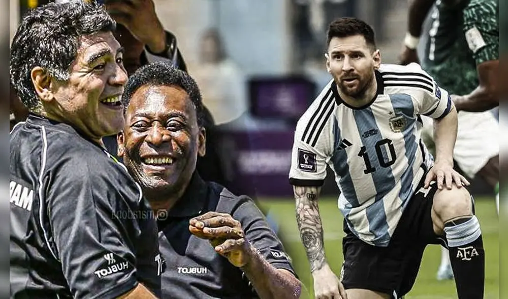 Pelé ganó 3 Mundiales, mientras que Messi y Maradona solo levantaron el trofeo en 1 ocasión. Foto: composición LR/Instagram/Maradona/EFE