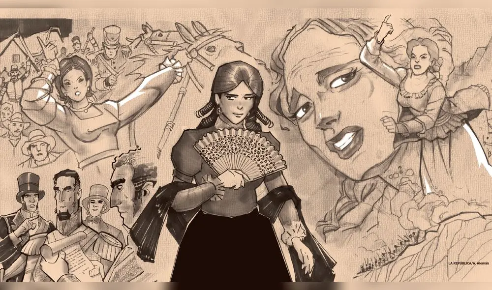 Mujeres como María Valdizán, Juana de Dios Manrique o Francisca Zubiaga participaron activamente de la lucha por la independencia. Crédito: Alejandro Aleman
