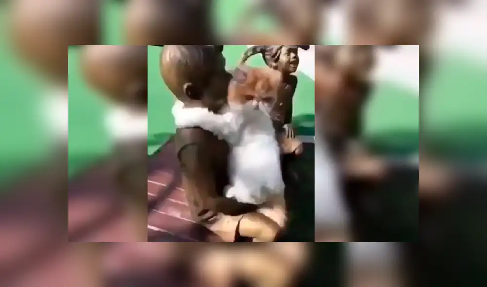 Vía Facebook. El dueño del felino estaba paseando a su mascota por un parque de diversiones cuando esta lo sorprendió con un peculiar comportamiento que enterneció a miles