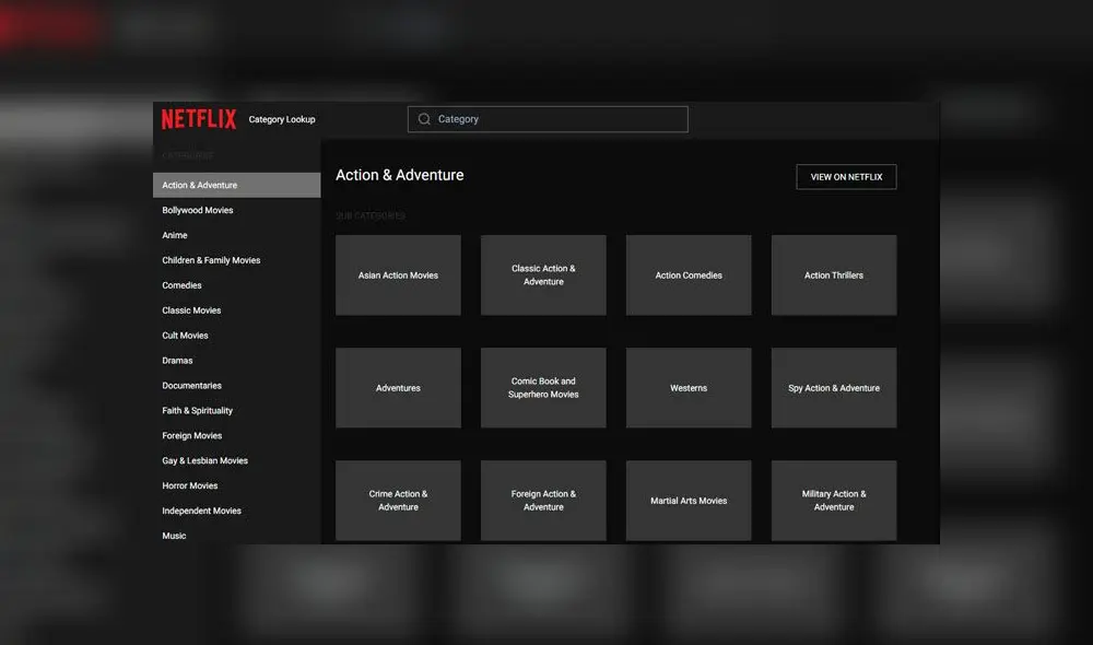 Catálogo oculto de Netflix. Catálogo oculto de Netflix.