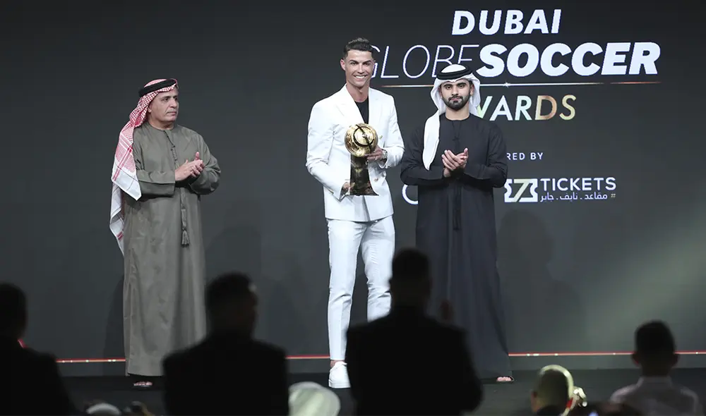 Cristiano Ronaldo es el mejor jugador del 2019 en los Premios Globe Soccer. Foto: AFP