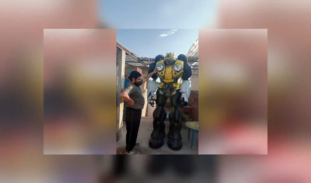 Facebook viral: peruano hace cosplay ‘hiperrealista’ de Bumblebee y sorprende a fans de Transformers. Foto: Rene Loayza/Alter Ego
