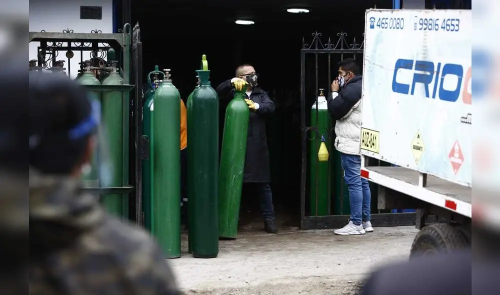 Se registran largas colas y aglomeración en la recarga de oxigeno en el Callao / Credito: Marco Cotrina Se registran largas colas y aglomeración en la recarga de oxigeno en el Callao / Credito: Marco Cotrina
