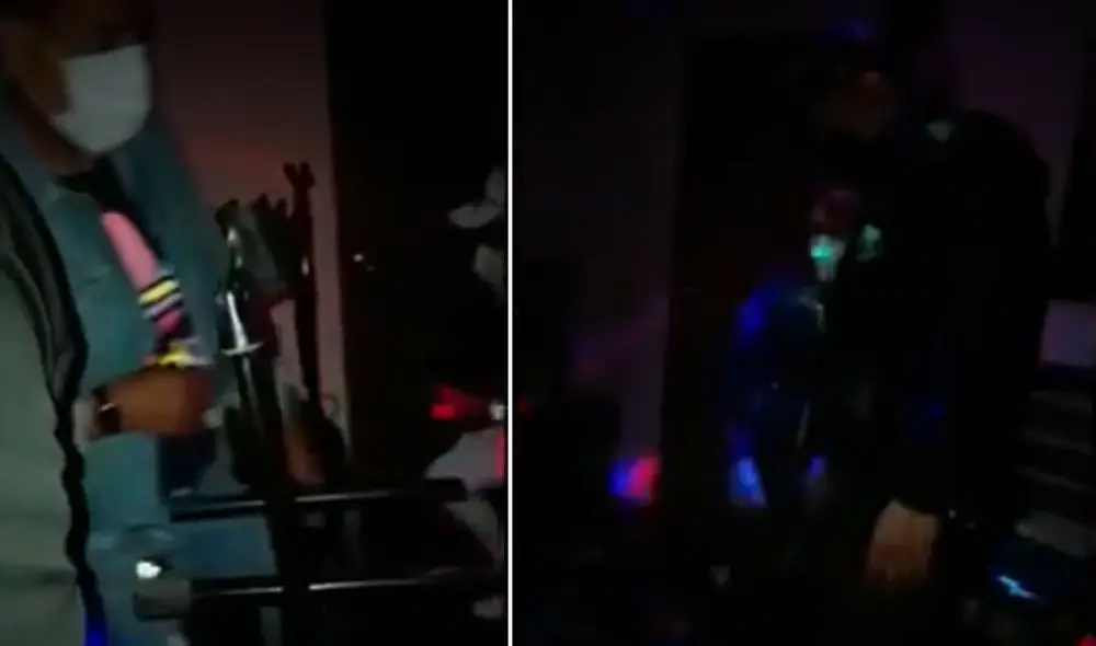 Los dueños de la vivienda opusieron resistencia durante el ingreso de la Policía. Foto: captura de América Noticias