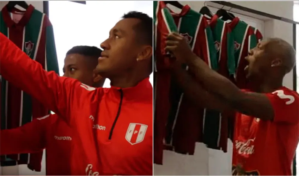 Jugadores de Perú recibieron camisetas personalizadas de Fluminense previo a la final de la Copa América 2019. Jugadores de Perú recibieron camisetas personalizadas de Fluminense previo a la final de la Copa América 2019.