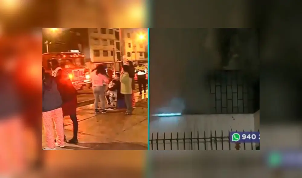 Incendio se registró en edificio multifamiliar. Créditos: Captura Latina.