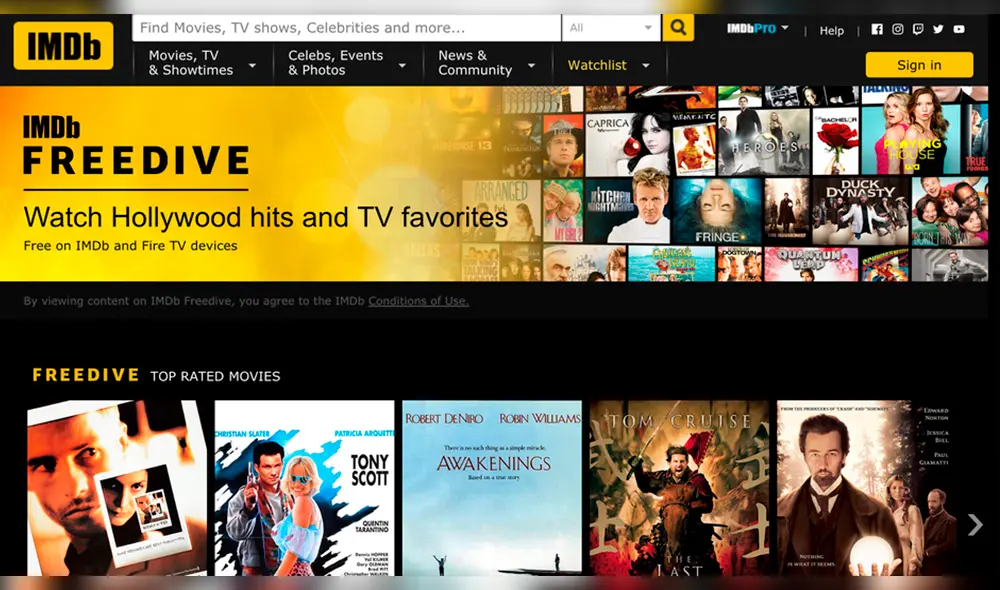 IMDb TV, la web donde puedes ver series y películas gratuitamente [VIDEO]