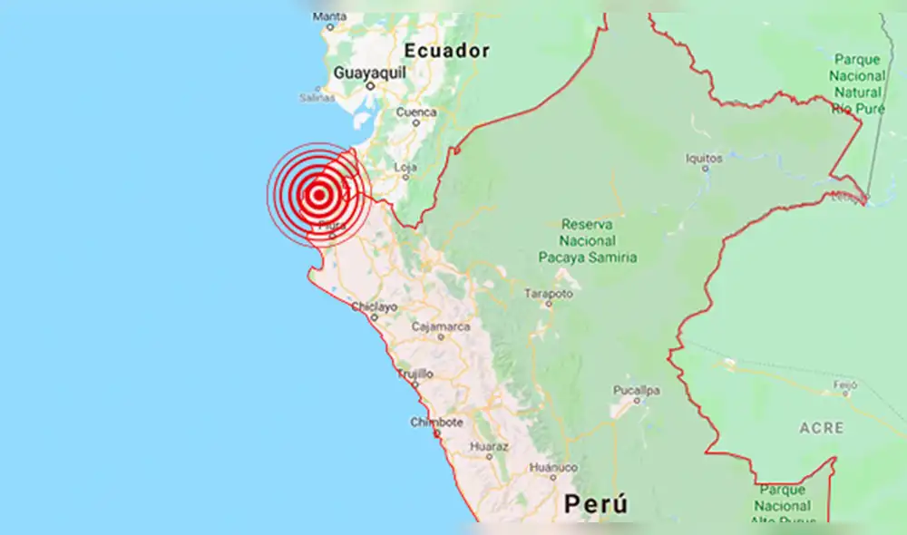 IGP registró sismo de magnitud 5.7 en Tumbes 