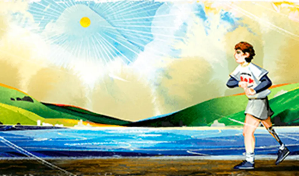 Doodle en honor a Terry Fox. Foto: Google Doodle en honor a Terry Fox. Foto: Google