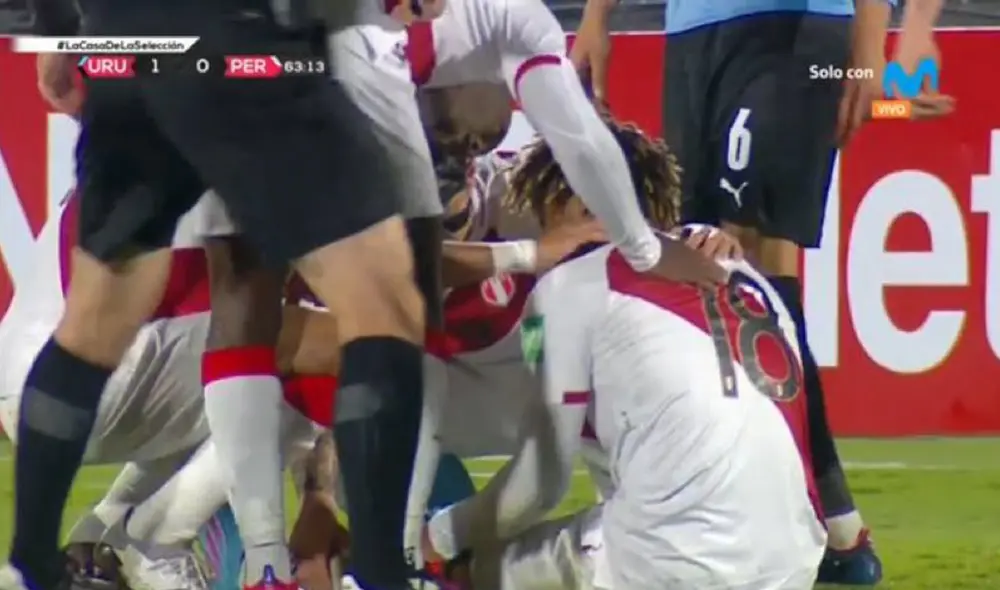 Perú cae 1-0 ante Uruguay en el Centenario de Montevideo. Foto: Movistar Deportes