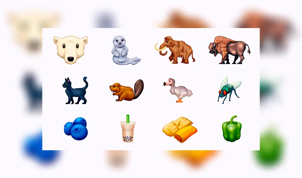 Los nuevos emojis de animales y comida que llegarán a WhatsApp.