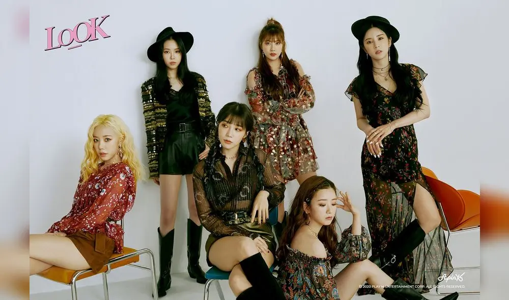 Apink en imagen promocional de su nuevo mini álbum Look.