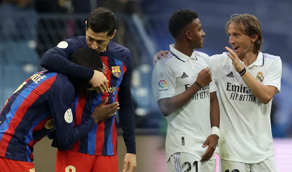 Real Madrid ganó 101 clásicos; el Barza consiguó 97. Foto: Composición LR/AFP