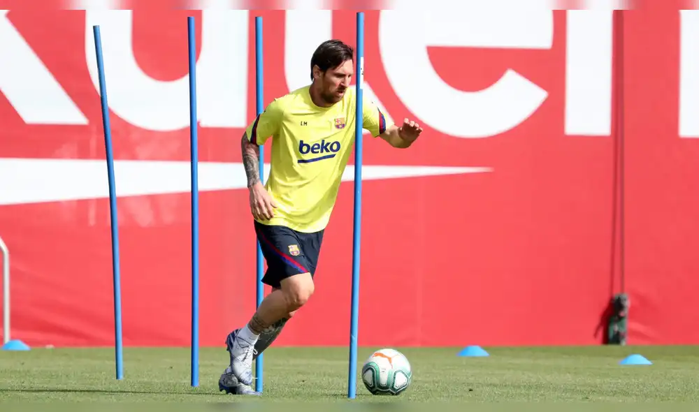 Lionel Messi volvió a los entrenamientos del Barcelona. Foto AFP Lionel Messi volvió a los entrenamientos del Barcelona. Foto AFP