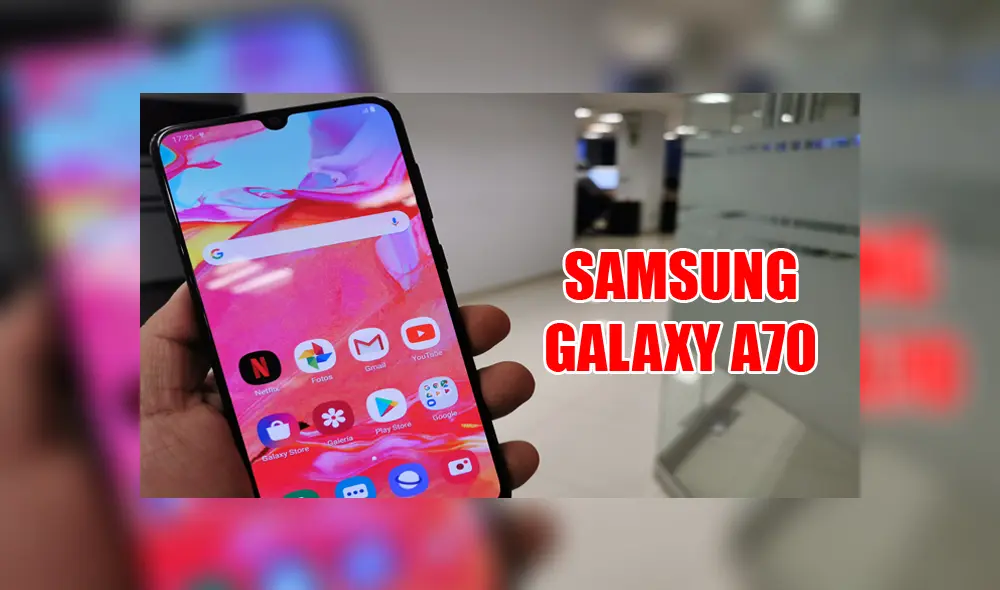 Desliza para saber más detalles del Samsung Galaxy A70. Foto: Juan José López