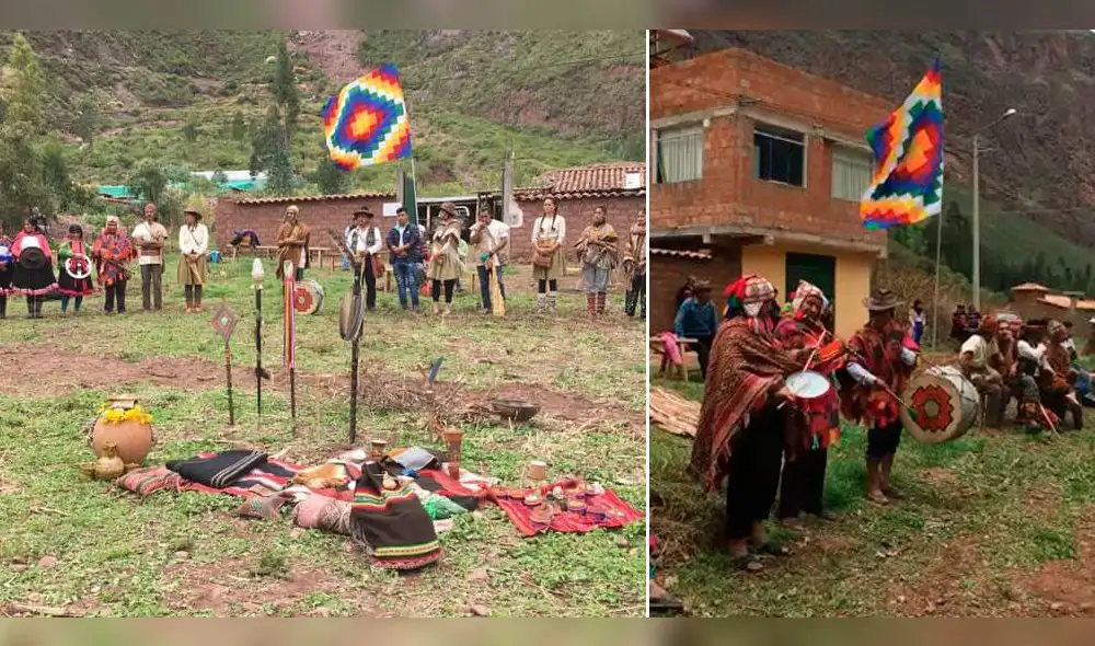 Comuneros de Cusco piden respetar bandera wiphala tras estallido social en Bolivia Comuneros de Cusco piden respetar bandera wiphala tras estallido social en Bolivia