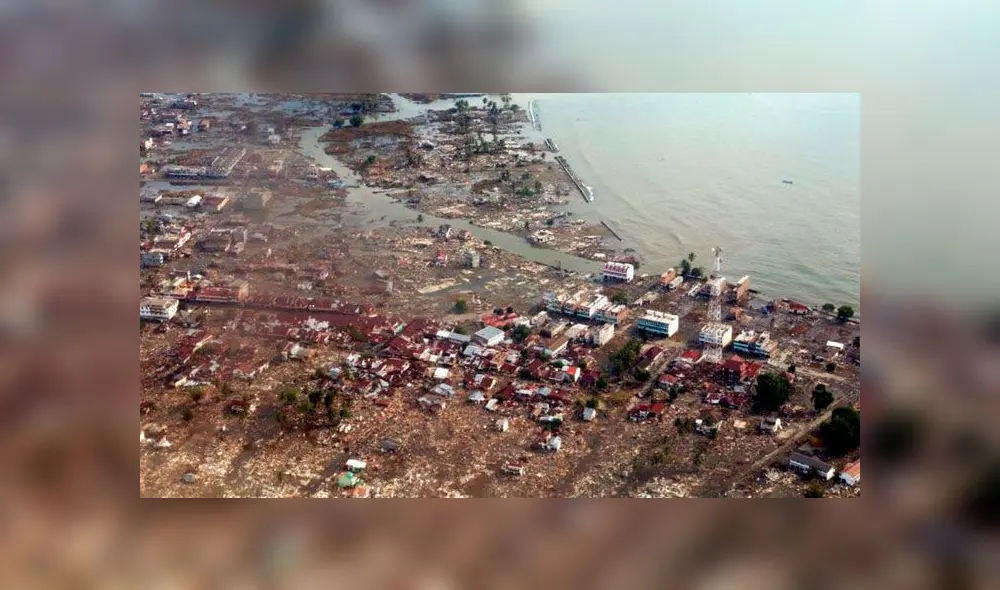 Tsunami en Indonesia. Año 2004. Foto: AFP.