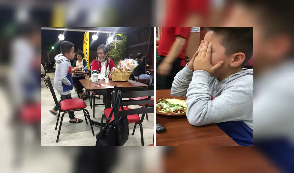 En Facebook, el niño se conmovió al percatarse del anciano vendedor de dulces y quiso ayudarlo. En Facebook, el niño se conmovió al percatarse del anciano vendedor de dulces y quiso ayudarlo.