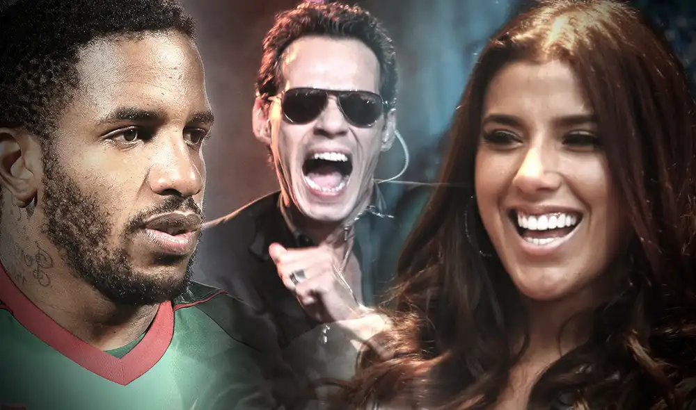 Yahaira Plasencia, Jefferson Farfán y Marc Anthony Yahaira Plasencia, Jefferson Farfán y Marc Anthony