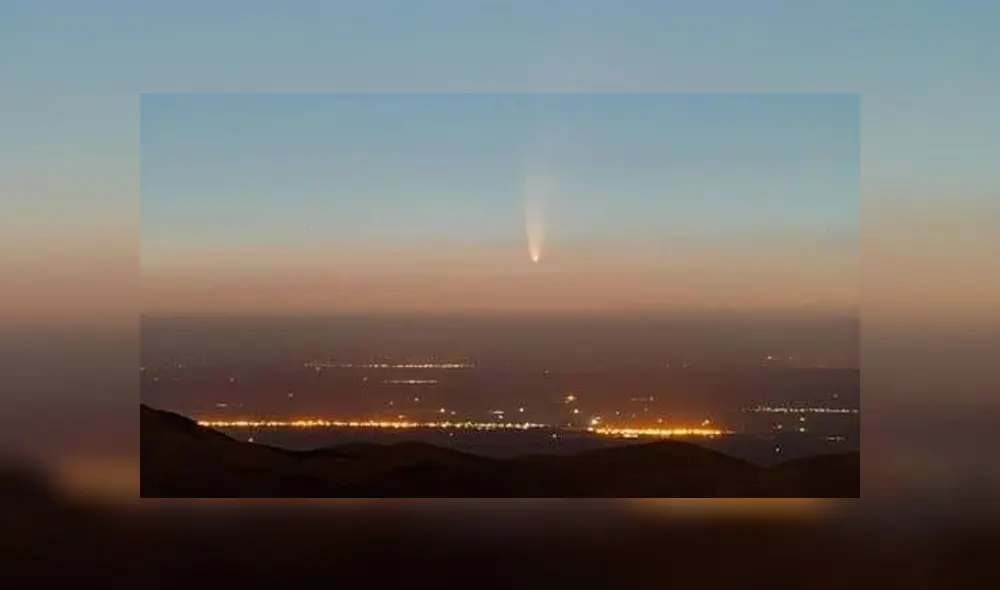 Cometa NEOWISE captado en México el pasado 4 de julio. Crédito: Da Ko / Con Stoitsis / Twitter.