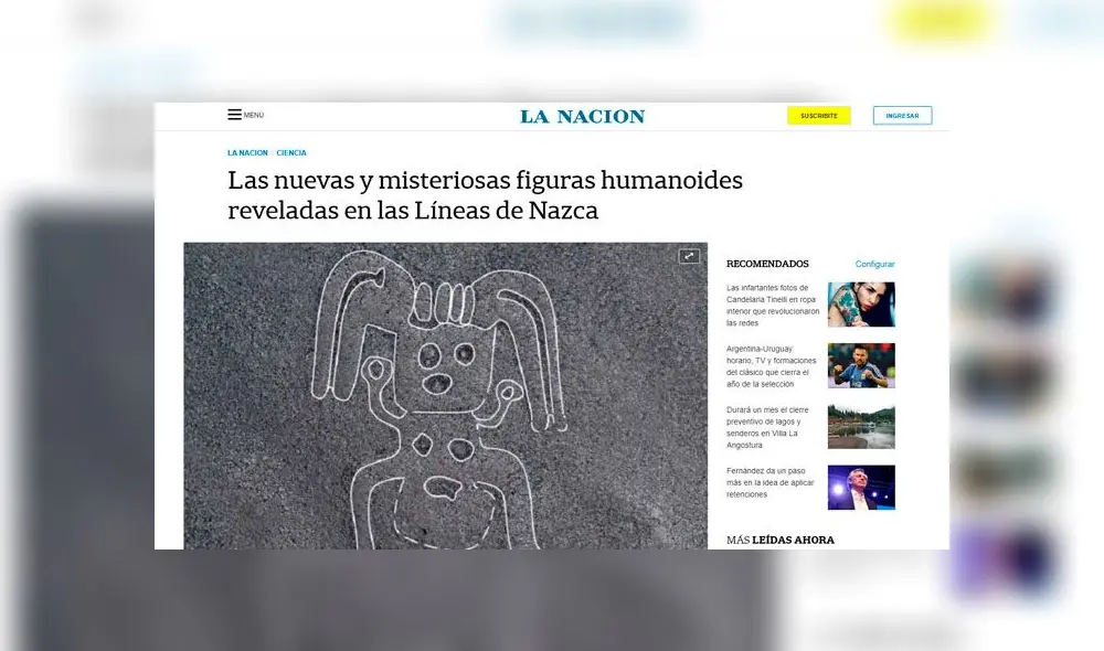 Líneas de Nasca: medios internacionales informaron sobre descubrimiento de nuevos geoglifos