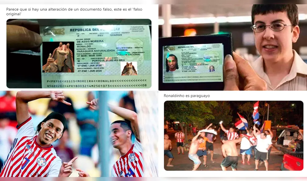 Ronaldinho es víctima d divertidos memes tras usar identificación falsa en Paraguay.