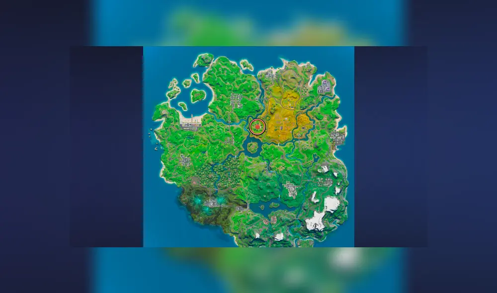 Desde aquí podrás ver el evento de Star Wars en el mapa de Fortnite (cuadrante E4). Desde aquí podrás ver el evento de Star Wars en el mapa de Fortnite (cuadrante E4).