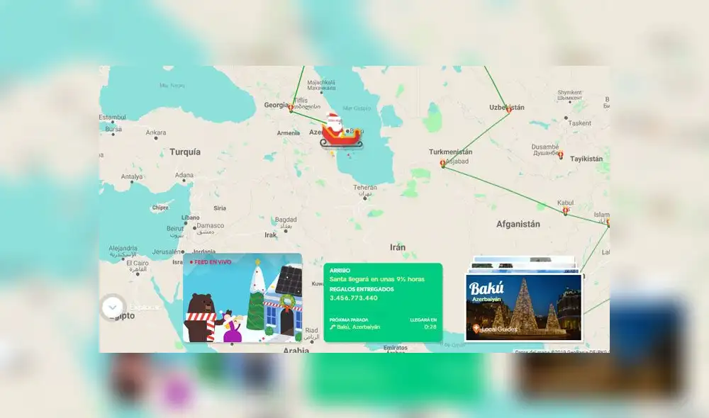 Papá Noel ha comenzado su viaje de Navidad entregando regalos por todo el mundo.