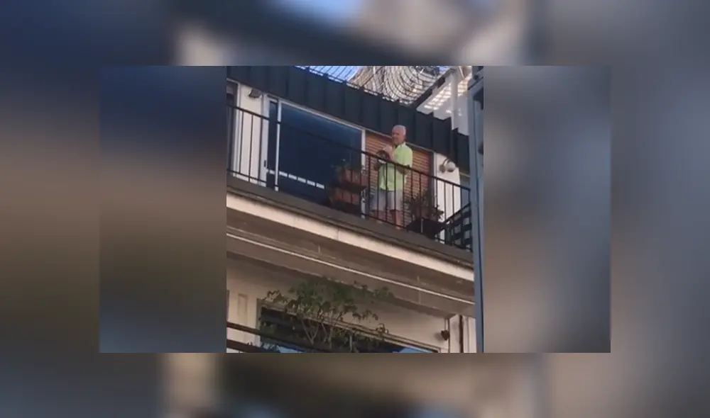 A través de Facebook se hizo viral un hombre que le gritó con un megáfono a las personas que no respetan la cuarentena.