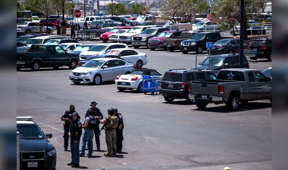 Veinte muertos y 26 heridos dejó el tiroteo este sábado en un centro comercial de El Paso, Texas. Foto: AFP. Veinte muertos y 26 heridos dejó el tiroteo este sábado en un centro comercial de El Paso, Texas. Foto: AFP.