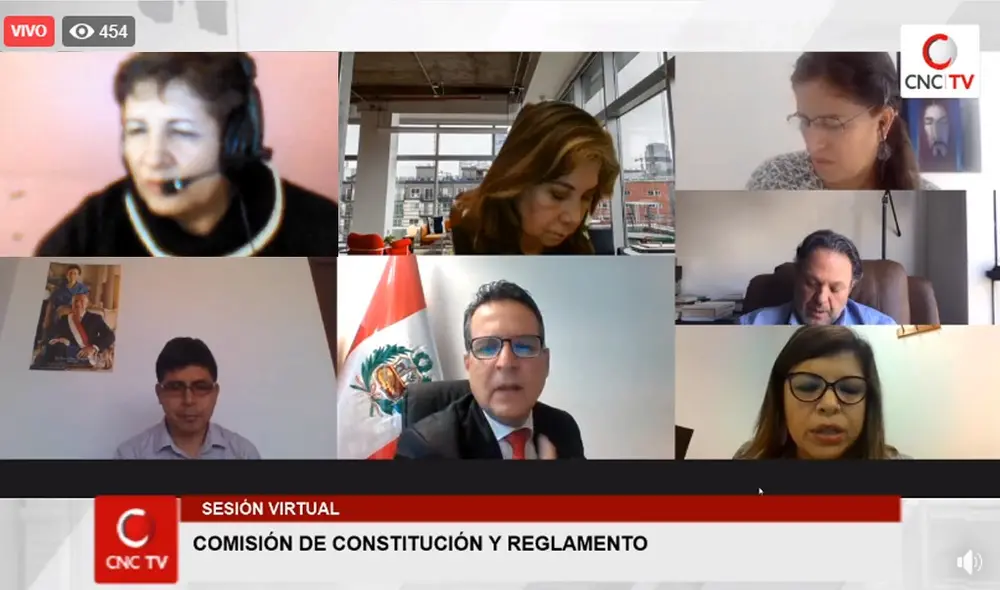 Comisión de Constitución en sesión virtual. Comisión de Constitución en sesión virtual.