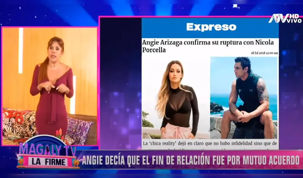 Magaly Medina se pronuncia sobre declaraciones de Nicola Porcella donde revela que fue víctima de una infidelidad  Foto: captura de ATV