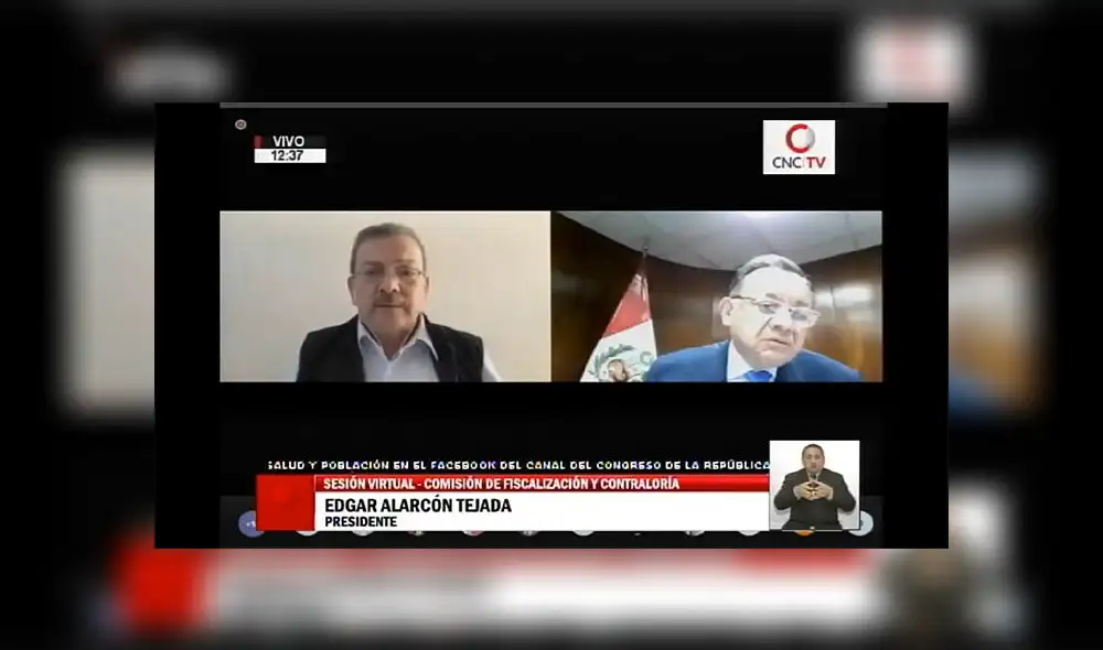 La Comisión de Fiscalización consultó a Alejandro Espinoza y Hugo Misad sobre cómo asumieron cargos en el MTC cuando Martín Vizcarra era ministro de dicha cartera. Captura: YouTube/Congreso de la República.