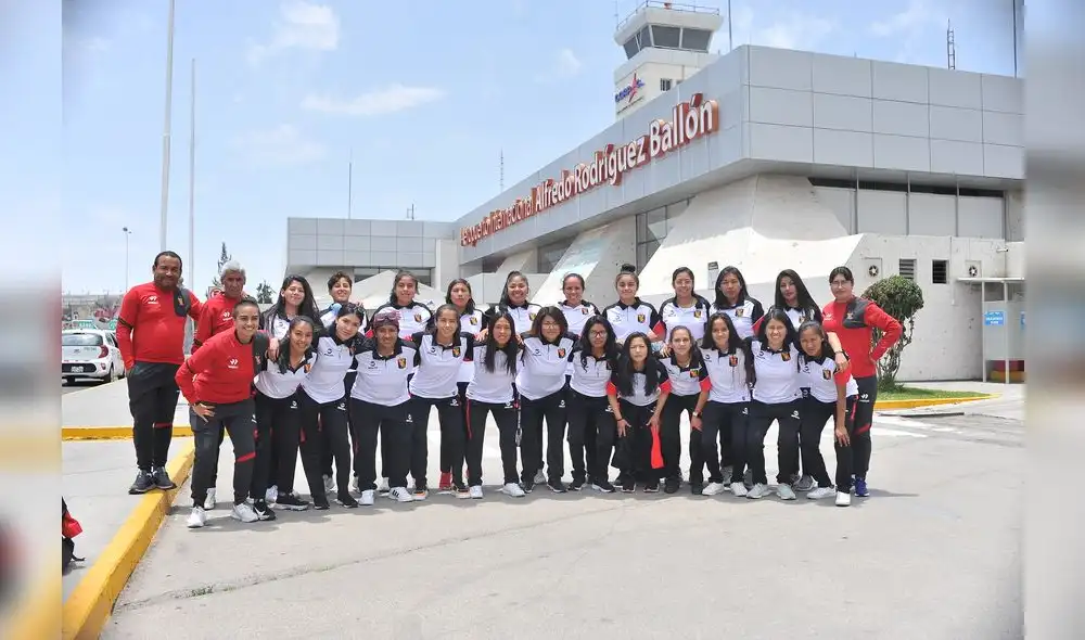 El equipo femenino del Melgar, ya se encuentra en Lima. Foto FBC Melgar.