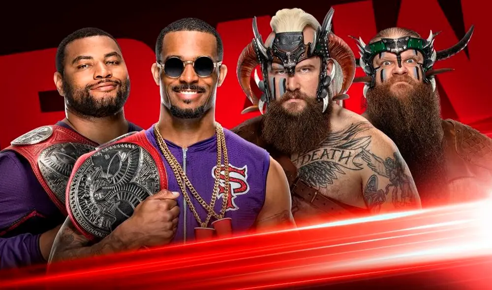 The Street Profits y The Viking Raiders se enfrentarán HOY en Monday Night RAW. Foto: WWE