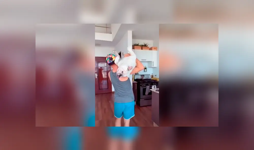 Desliza las imágenes hacia la izquierda para apreciar el comportamiento de un perro para evitar bañarse. Foto: Captura.