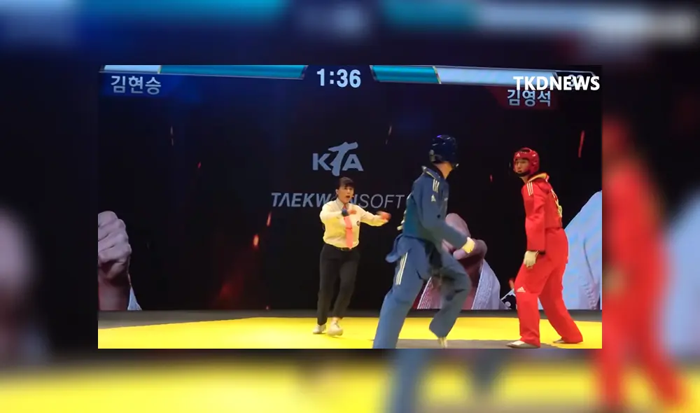 Pelea de exhibición de Taekwondo utiliza barras de salud de Tekken.