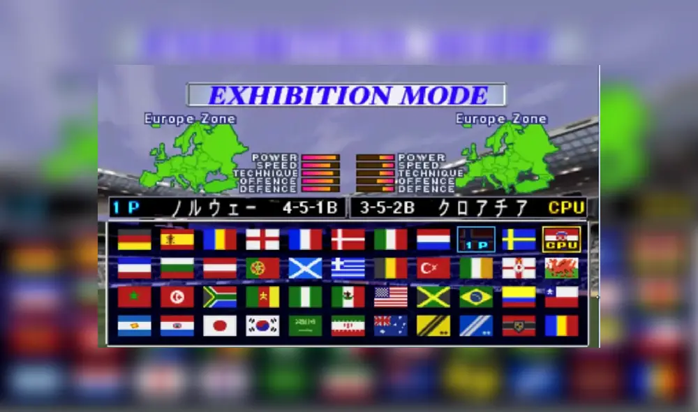 Rumania Gold era uno de los equipos ocultos más difíciles de desbloquear en Winning Eleven 3. Foto: Captura. Rumania Gold era uno de los equipos ocultos más difíciles de desbloquear en Winning Eleven 3. Foto: Captura.