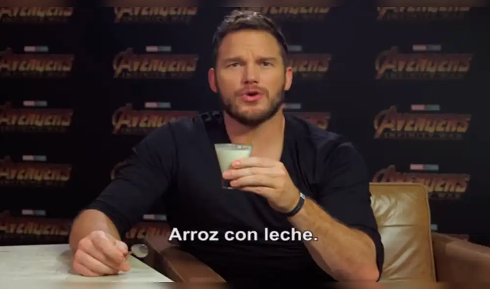 Avengers Infinity War: la curiosa respuesta de Chris Pratt al probar arroz con leche [VIDEO]
