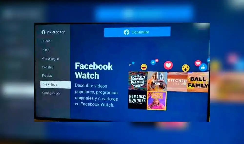 Facebook Watch puedes descargarlo en tu Smart TV. (Fotos: Edson Henriquez)