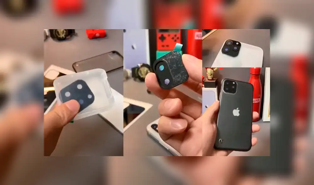 Accesorio para que la cámara luzca como la de un iPhone 11 Pro. | Fuente: TikTok - @Digital_Buyer