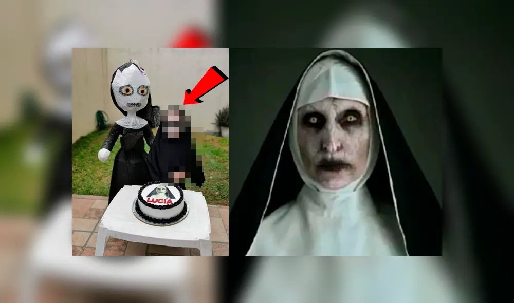 Facebook viral: Niña celebra su fiesta vestida  de 'La Monja' y causa furor en redes [VIDEO]