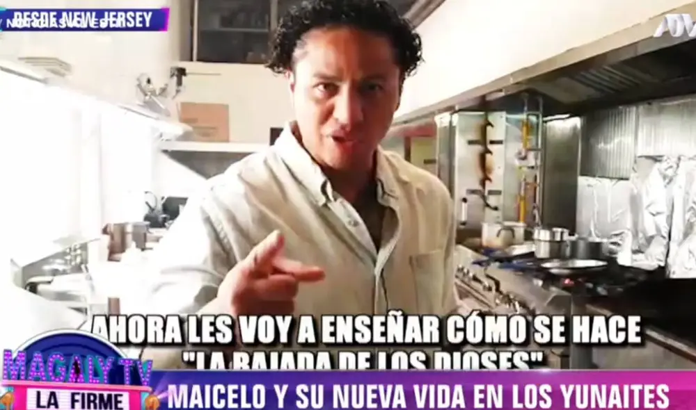 Jonathan Maicelo en su restaurante de Nueva Jersey. Foto: captura ATV Jonathan Maicelo en su restaurante de Nueva Jersey. Foto: captura ATV