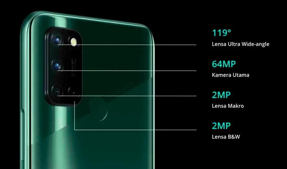 Realme 7i tiene cuádruple cámara trasera. (Fotos: Xiaomi) Realme 7i tiene cuádruple cámara trasera. (Fotos: Xiaomi)