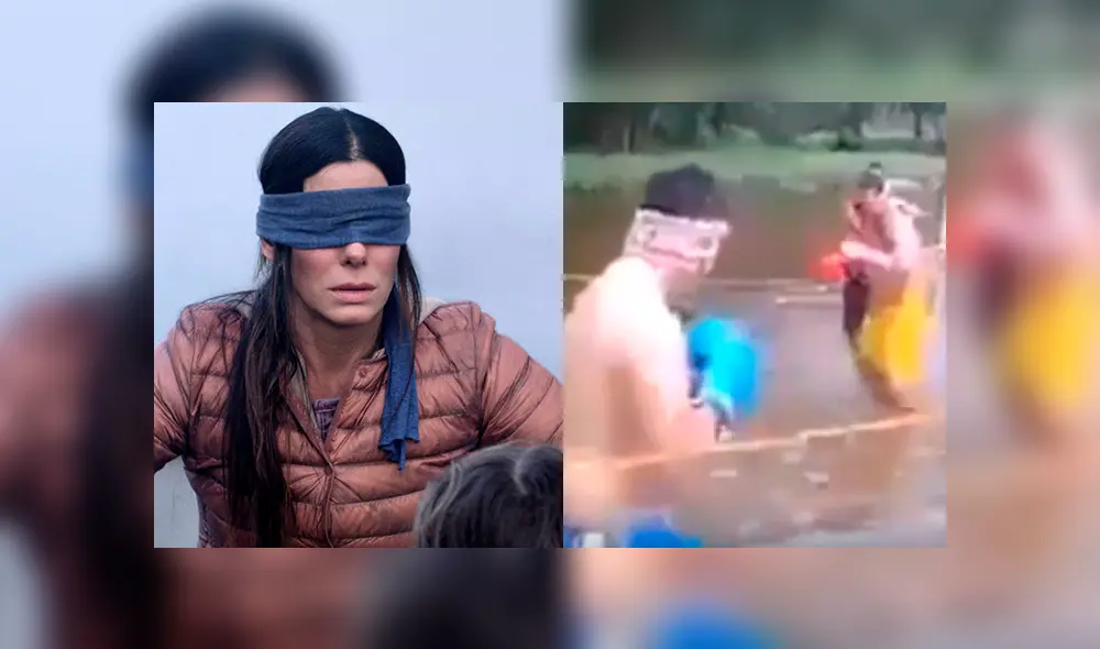 Facebook: hombres tienen una épica batalla de box al estilo Bird Box y se vuelve viral [VIDEO]