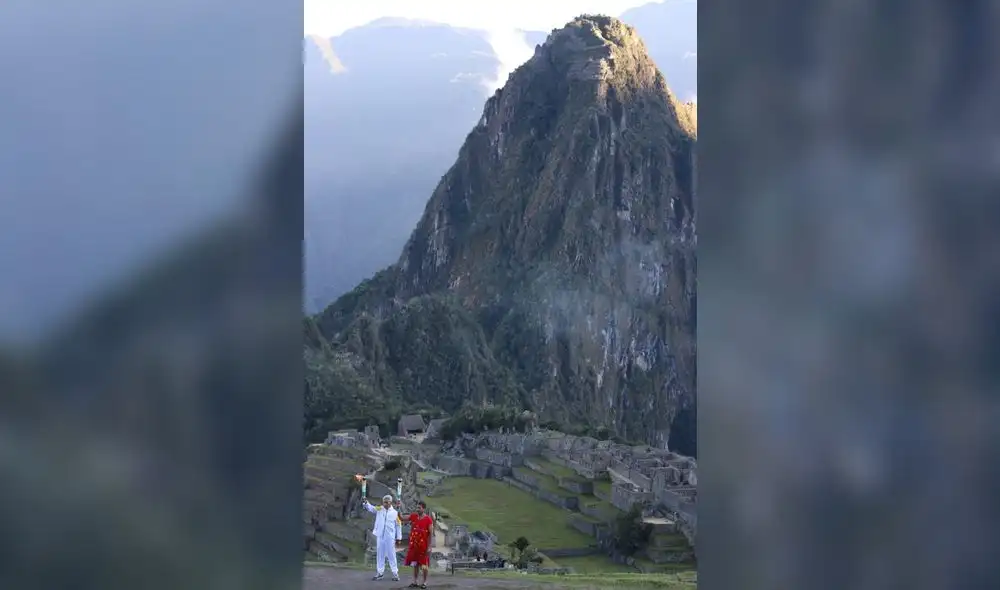 Encendido de la Antorcha Panamericana en Machu Picchu. Foto: Melissa Valdivia