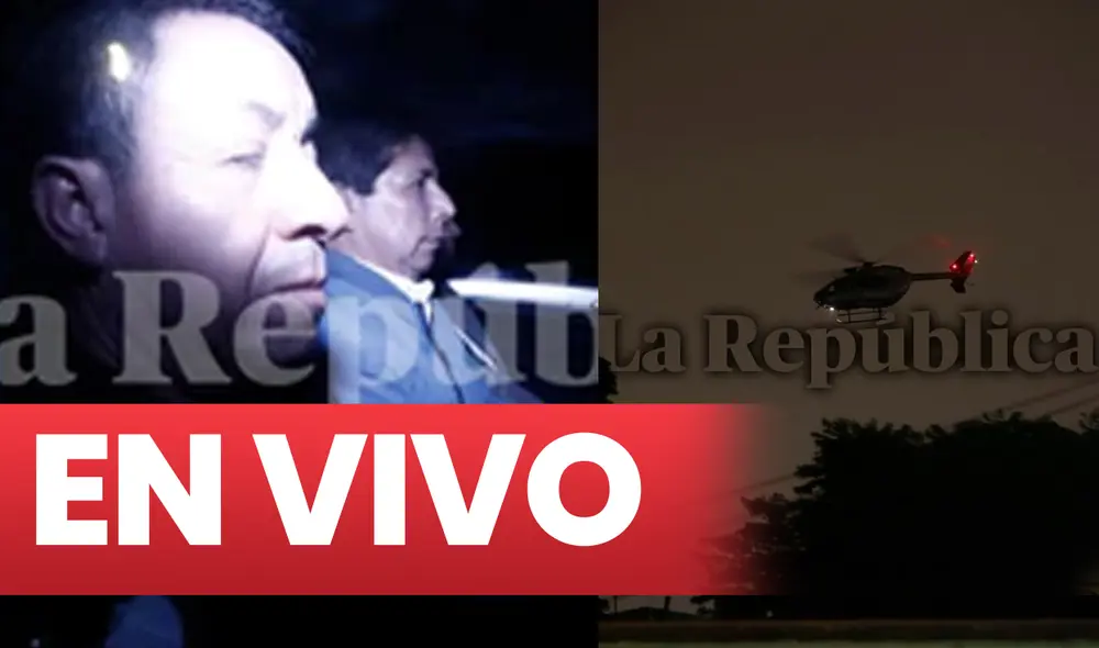 Castillo llegó en helicóptero a la sede de la DIROES. Foto: Jhon Reyes / La República