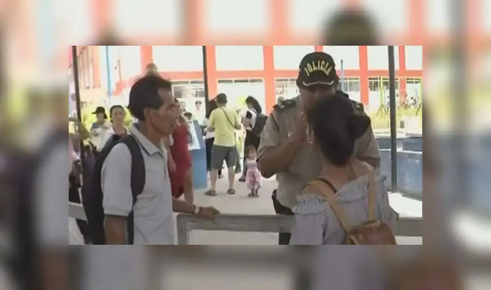 Electora pidió orientación a la ONPE y a la Policía, pero no la recibió. (Foto: Captura de video / TV Perú)