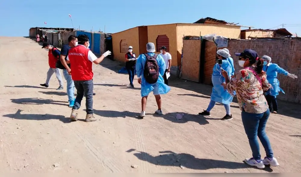 Contraloría verificó entrega de canastas en Huarmey Contraloría verificó entrega de canastas en Huarmey